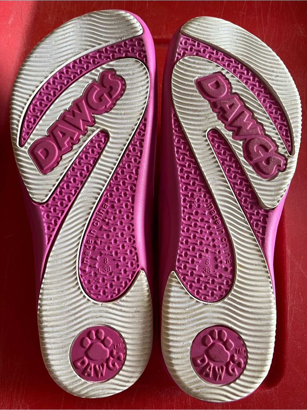 Dawgs Pink Slip-On Sandals